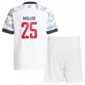 Koszulka Bayern Monachium Thomas Muller 25 Dziecięcy Trzeci Stroje Piłkarskie 2021/22 Krótki Rękaw